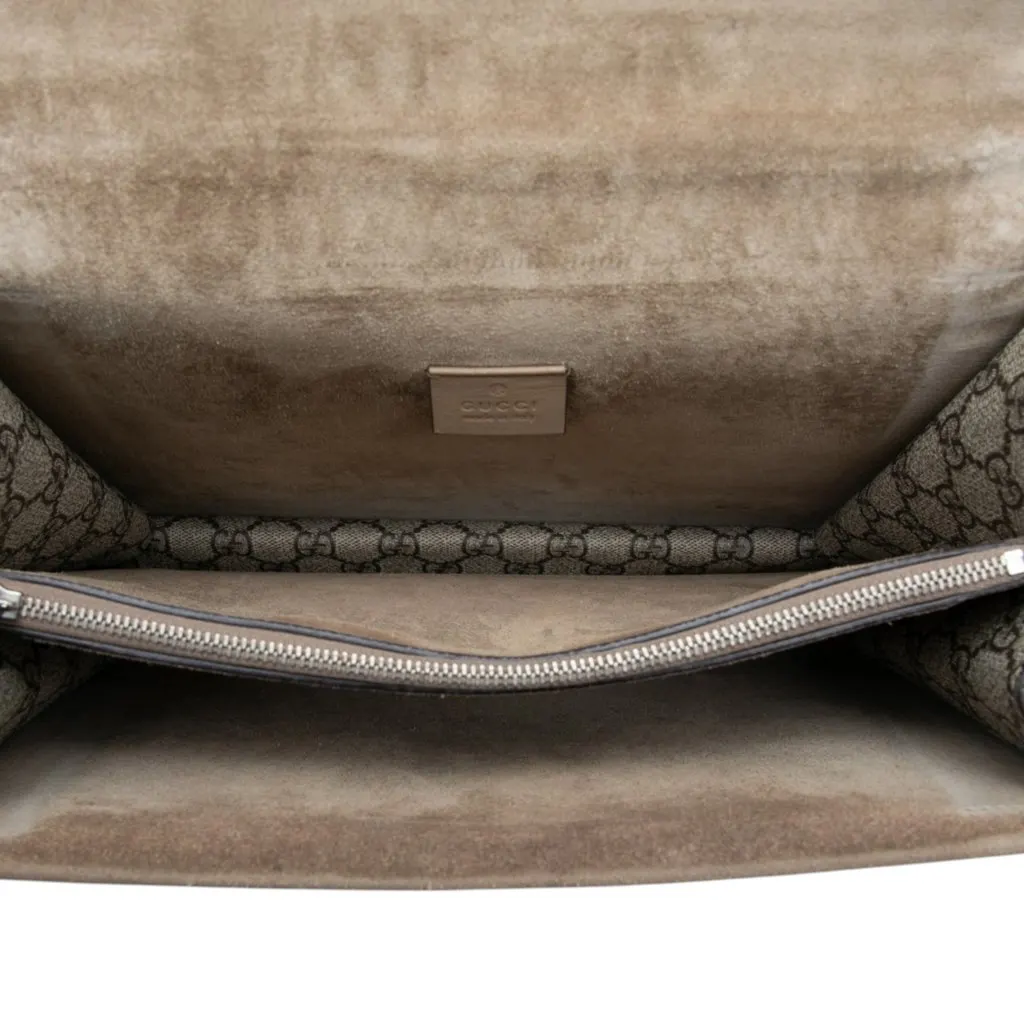 Gucci Medium GG Supreme Dionysus Shoulder Bag Beige Very good - Model View