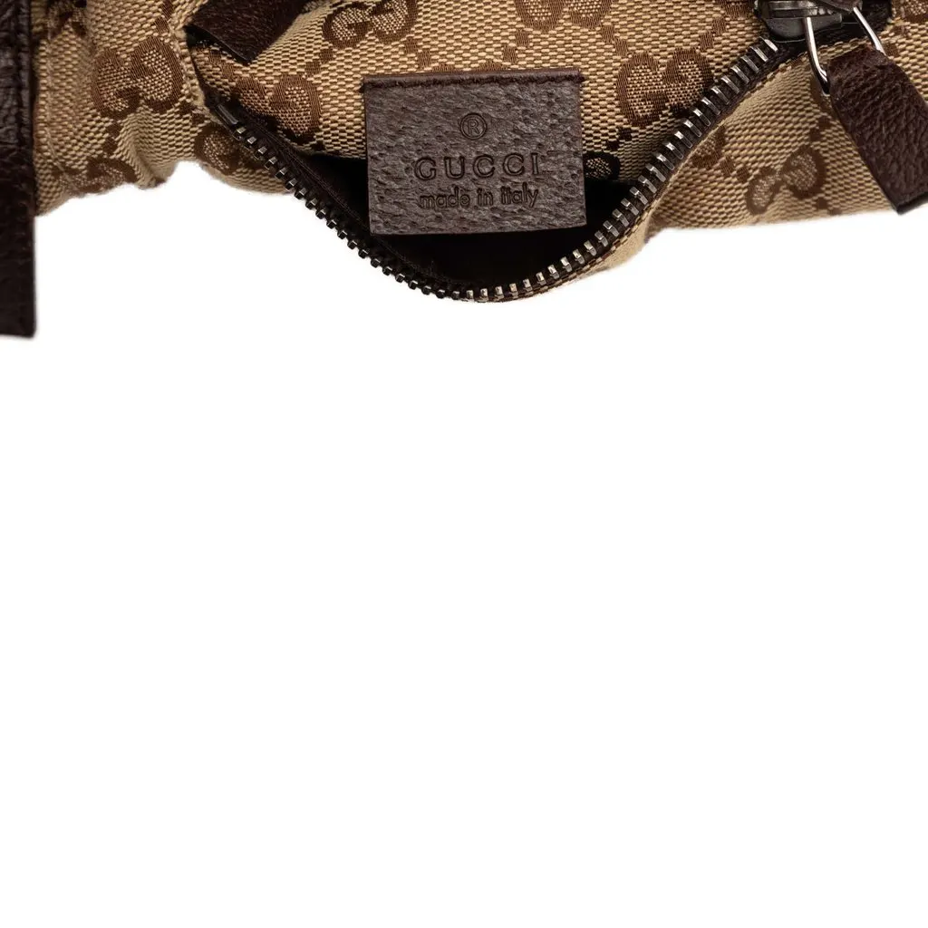 Gucci GG Canvas Double Pocket Belt Bag Beige Very good - Box View