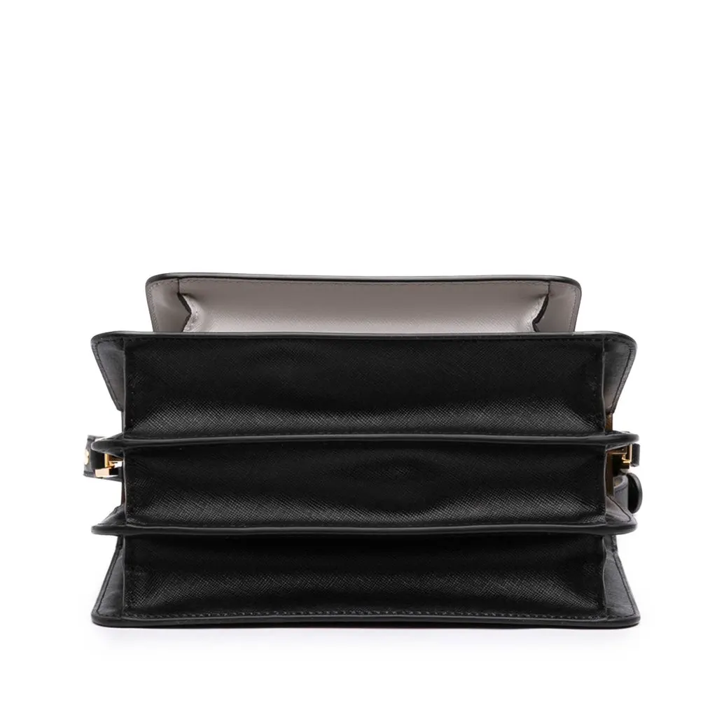 Marni Tricolor Leather Trunk Crossbody Brown Leather Very good - Inside View