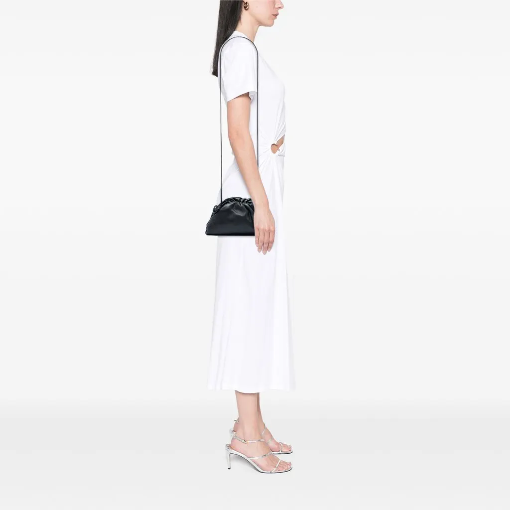 Bottega Veneta Lambskin The Mini Pouch Crossbody Black Leather Very good - Box View