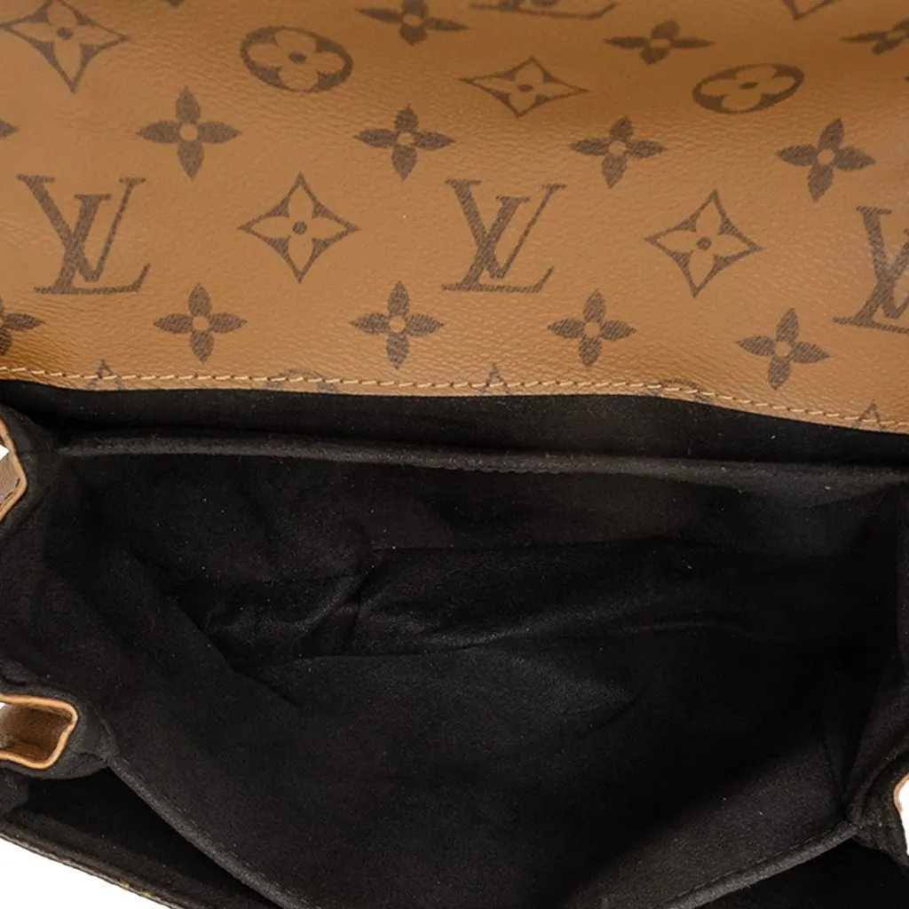 Louis Vuitton Monogram Reverse Pochette Metis Brown Canvas Good - Model View
