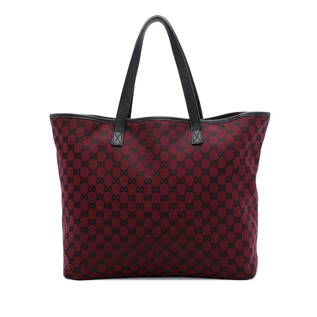 Gucci GG Canvas Tote Red Very good - Front View