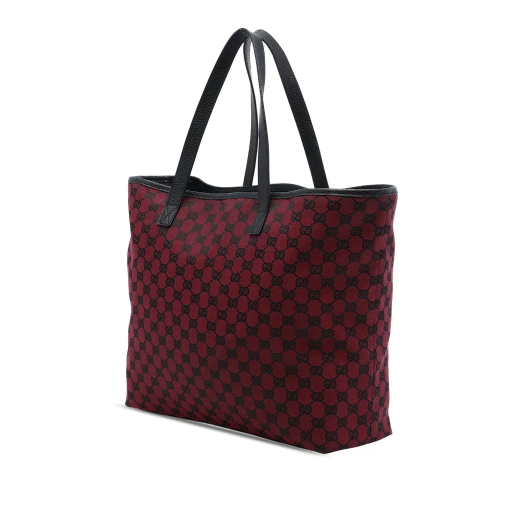 Gucci GG Canvas Tote Red Very good - Back View
