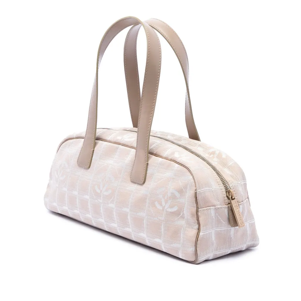 Chanel New Travel Line Nylon Handbag Beige Very good - Back View