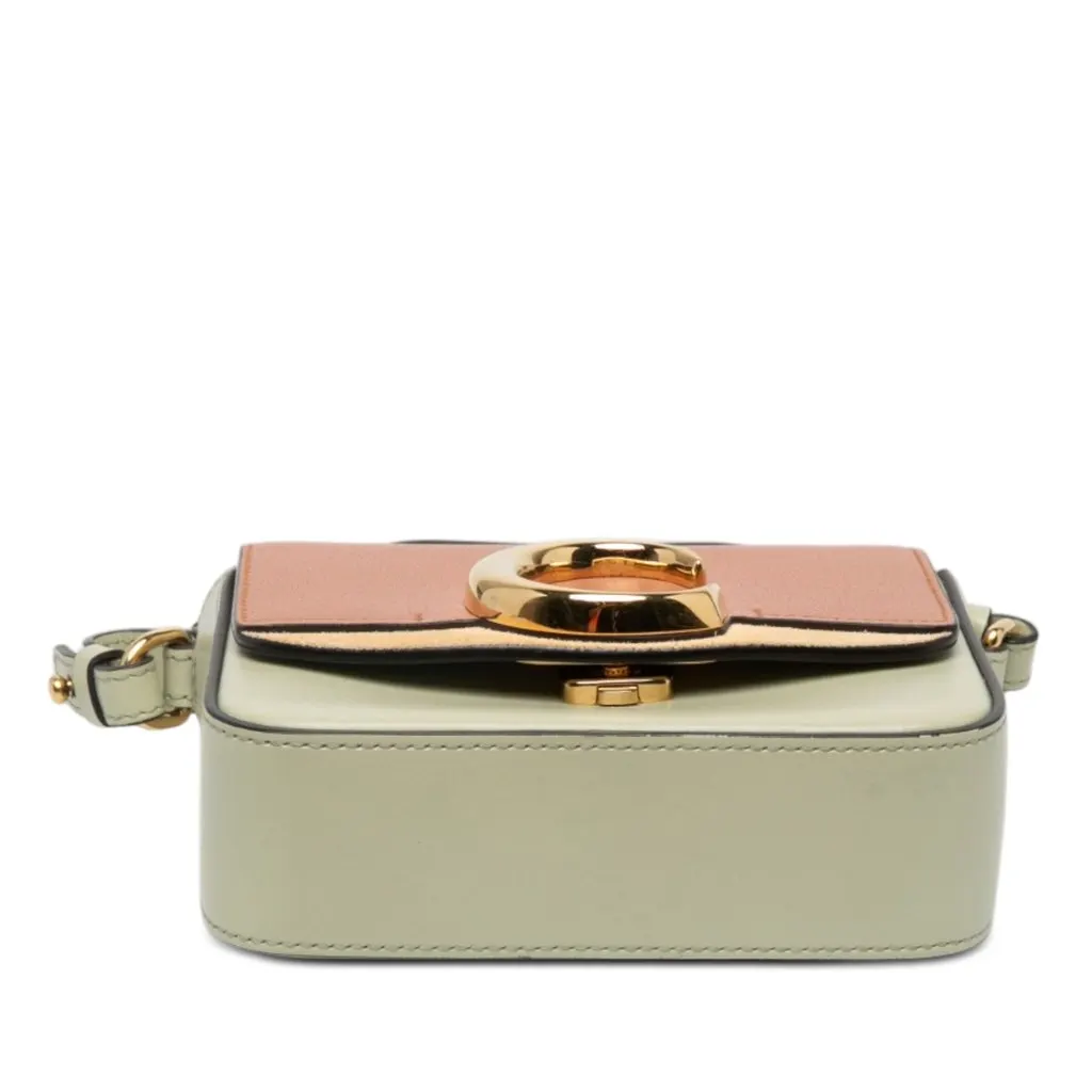 Chloé Mini Tricolor Calfskin C Satchel Brown Leather Very good - Inside View