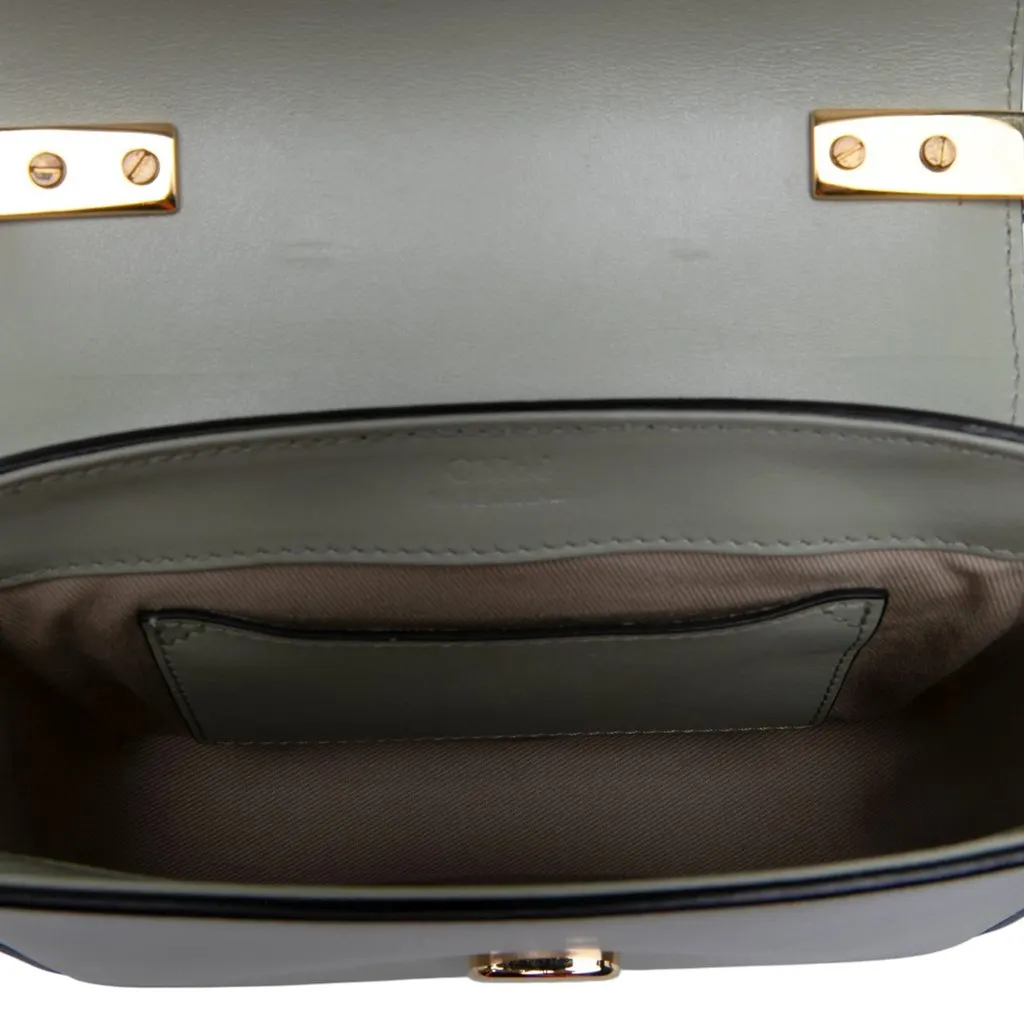 Chloé Mini Tricolor Calfskin C Satchel Brown Leather Very good - Model View