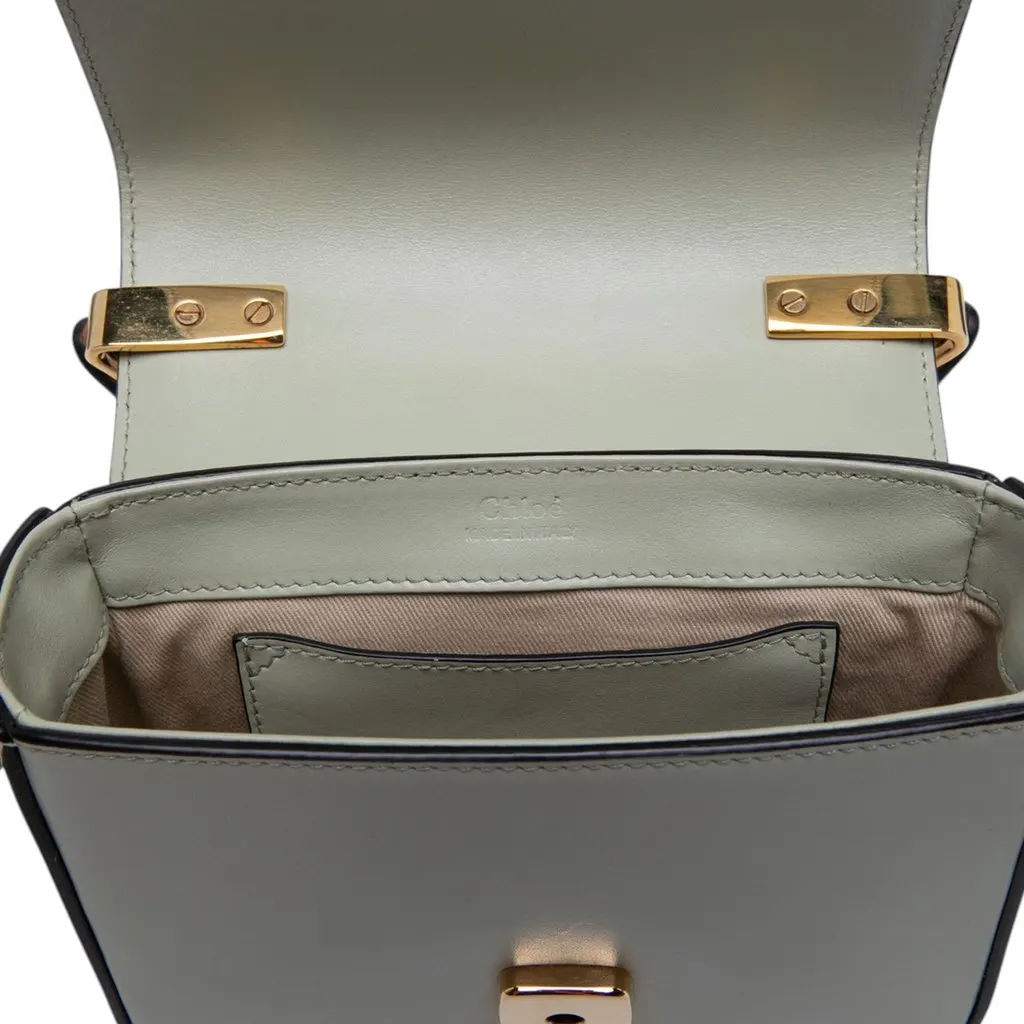 Chloé Mini Tricolor Calfskin C Satchel Brown Leather Very good - Box View