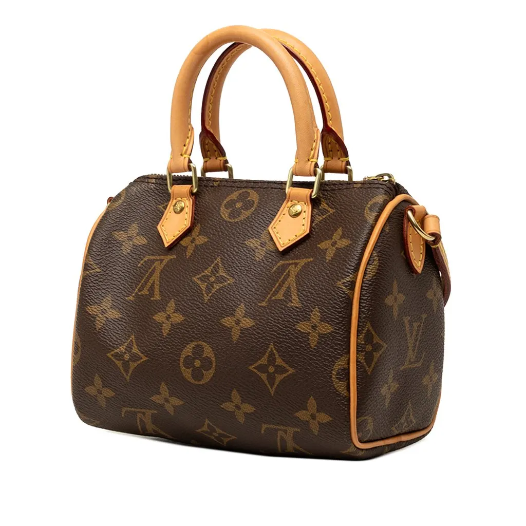 Louis Vuitton Monogram Nano Speedy Bandouliere Brown Very good - Back View