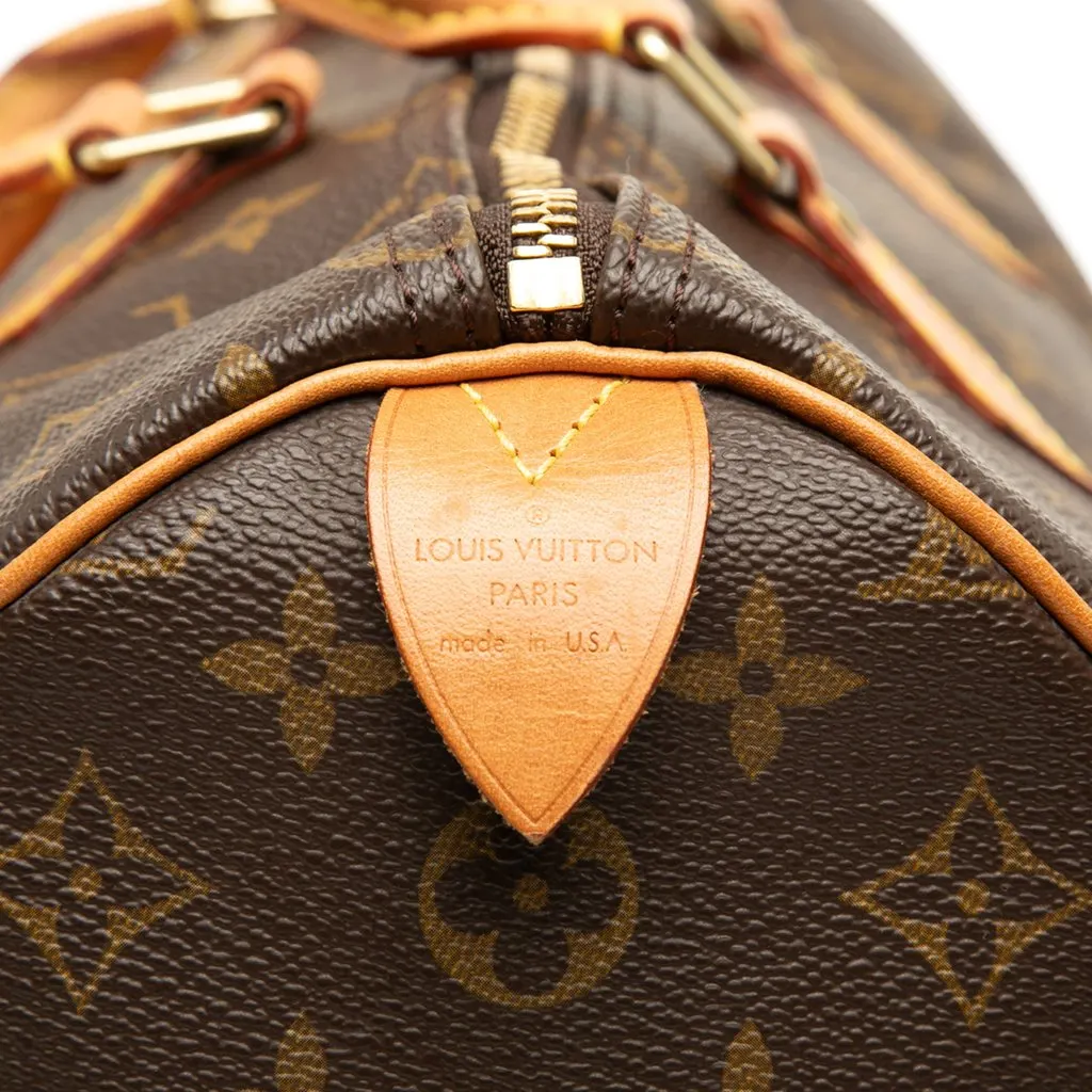 Louis Vuitton Monogram Speedy 35 Brown Canvas Good - Box View