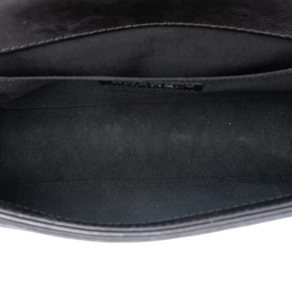 Chanel Paris Dallas Medium Quilted Calfskin Cowboy Boy Flap Black Leather Very good - Model View