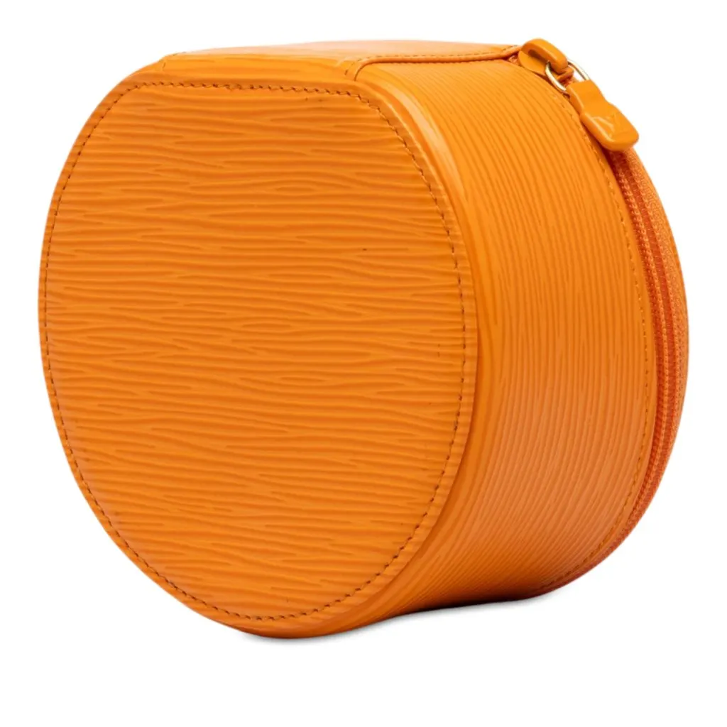 Louis Vuitton Epi Ecrin Bijoux Travel Jewelry Case Orange Leather Very good - Back View