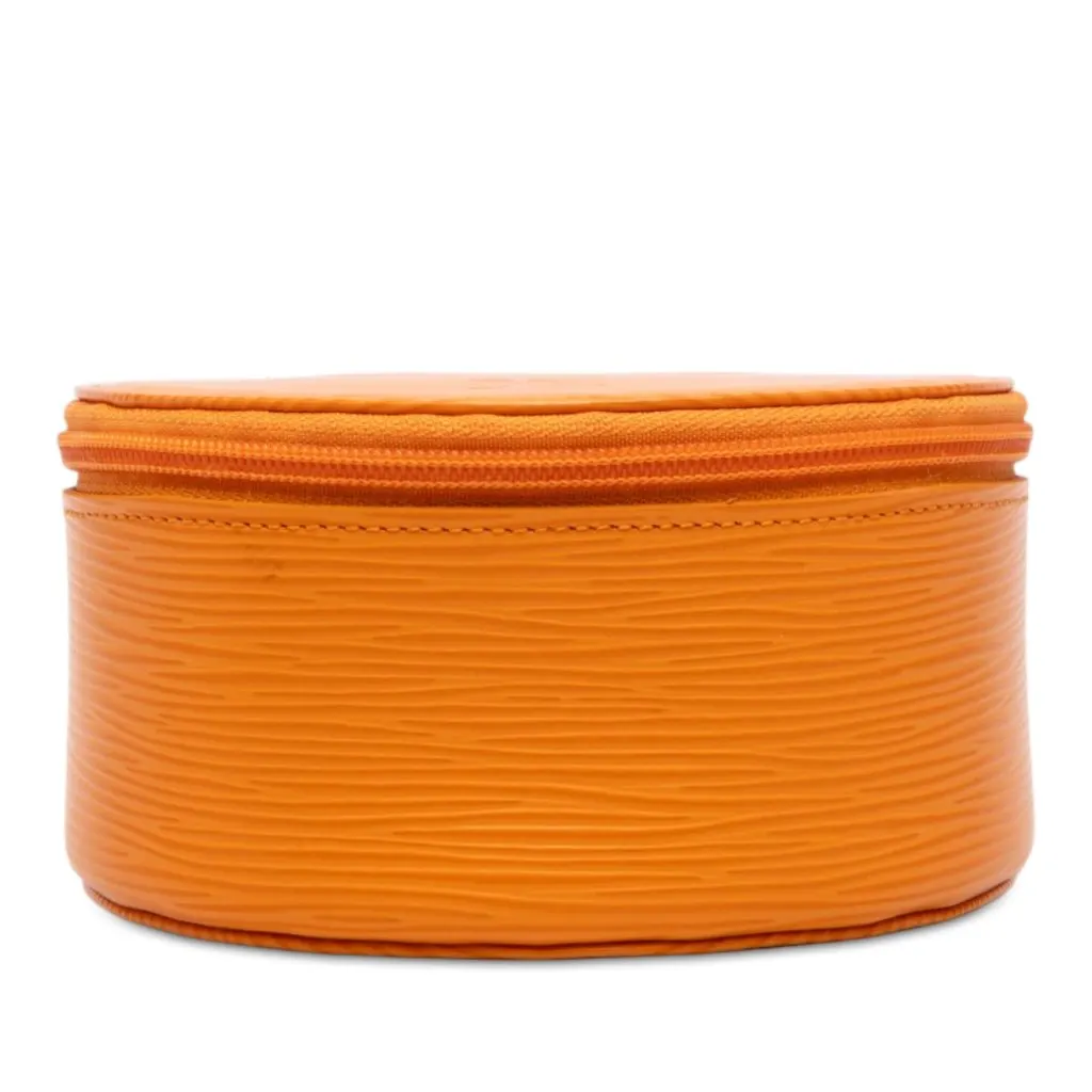 Louis Vuitton Epi Ecrin Bijoux Travel Jewelry Case Orange Leather Very good - Inside View