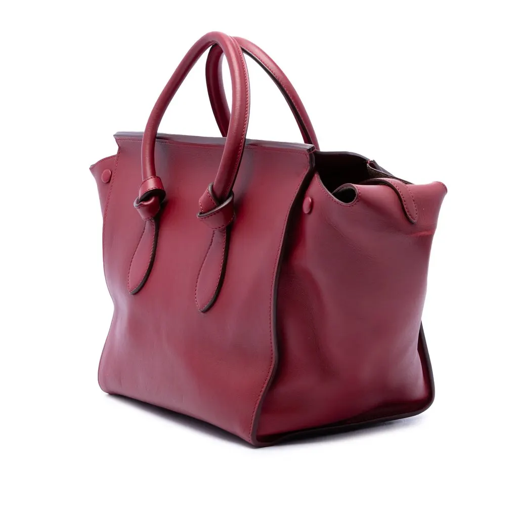 Celine Small Leather Tie Tote Red Leather Very good - Back View