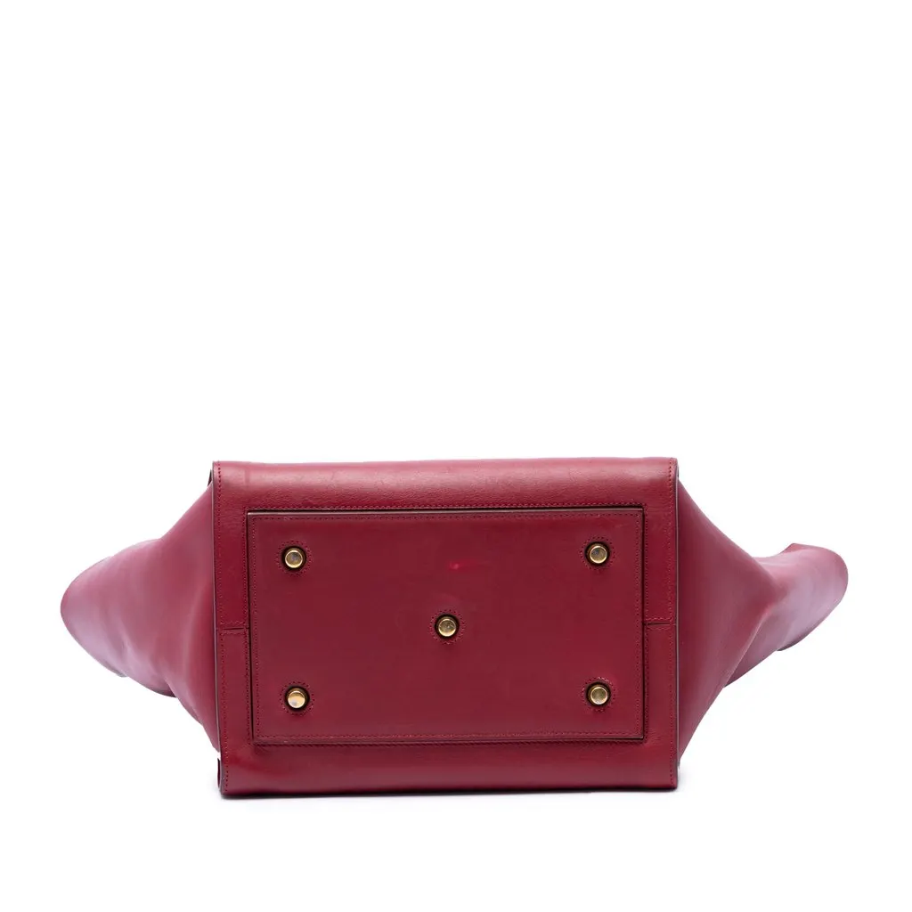 Celine Small Leather Tie Tote Red Leather Very good - Inside View