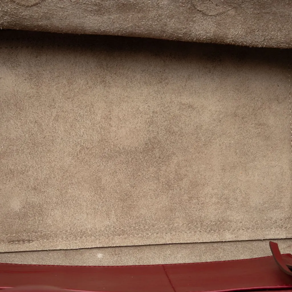 Celine Small Leather Tie Tote Red Leather Very good - Model View