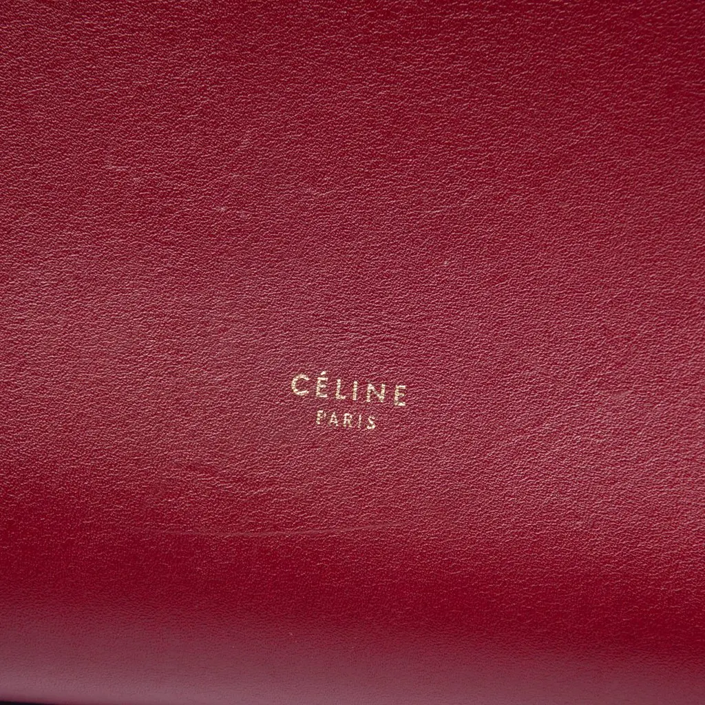 Celine Small Leather Tie Tote Red Leather Very good - Box View