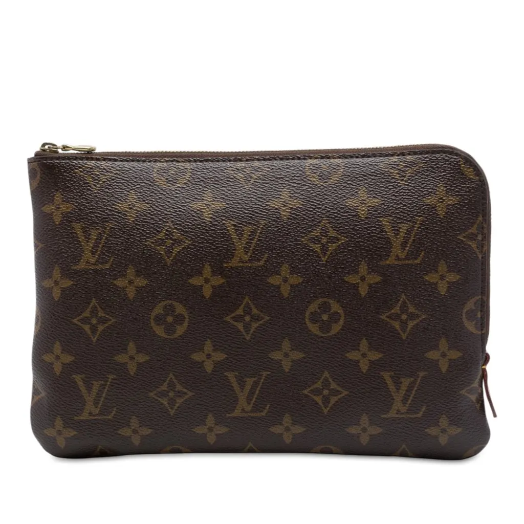 Louis Vuitton Monogram Etui Voyageur PM Brown Canvas Very good - Front View