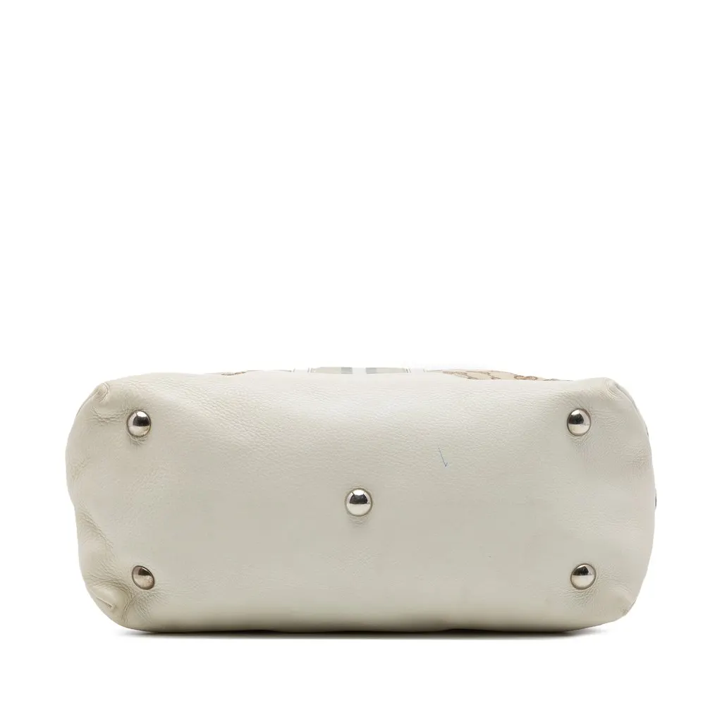 Gucci Small GG Canvas Web Libeccio Sunset Tote Beige Very good - Inside View