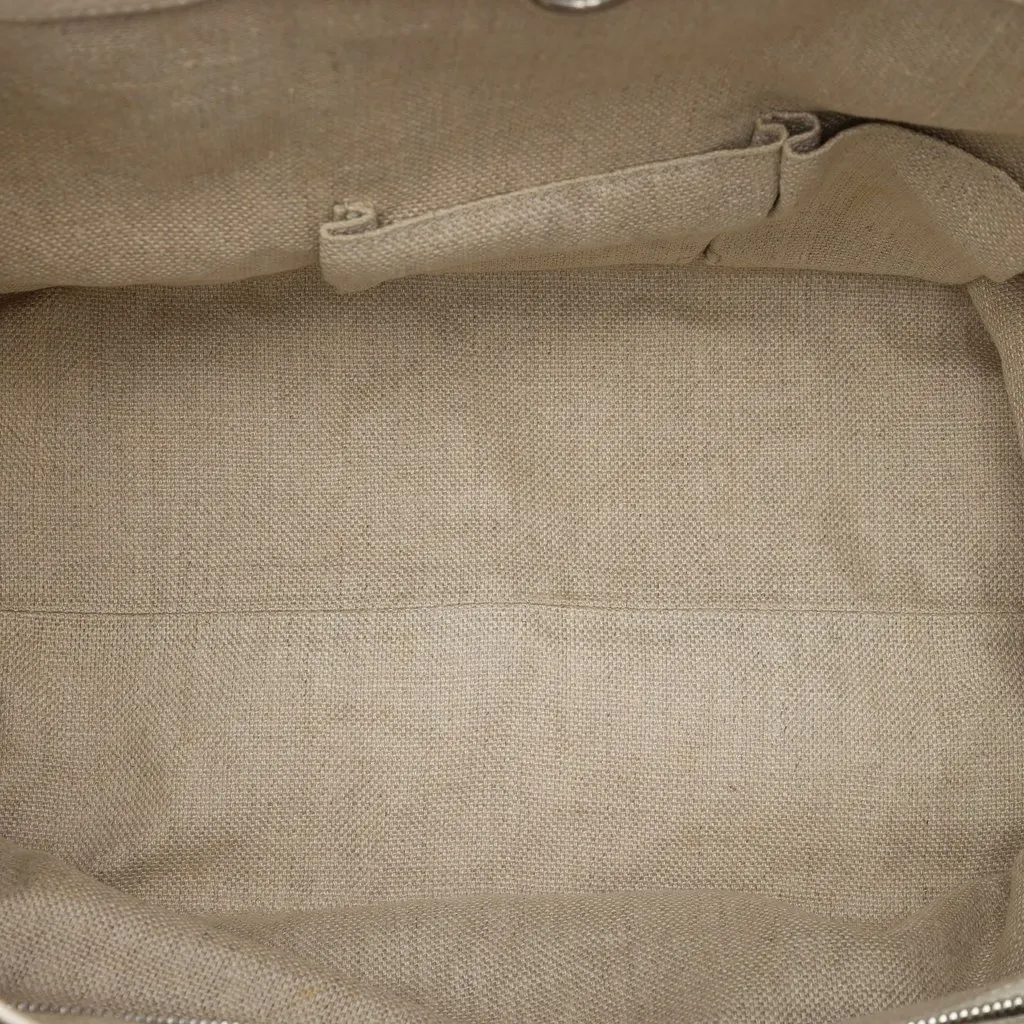 Gucci Small GG Canvas Web Libeccio Sunset Tote Beige Very good - Model View