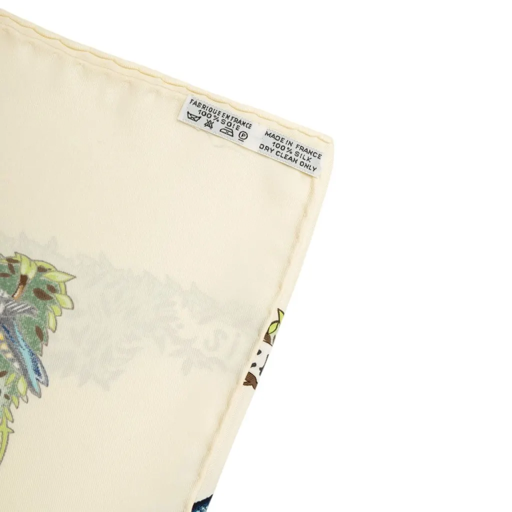 Hermès Sichuan Silk Scarf 90 Green Silk Very good - Model View