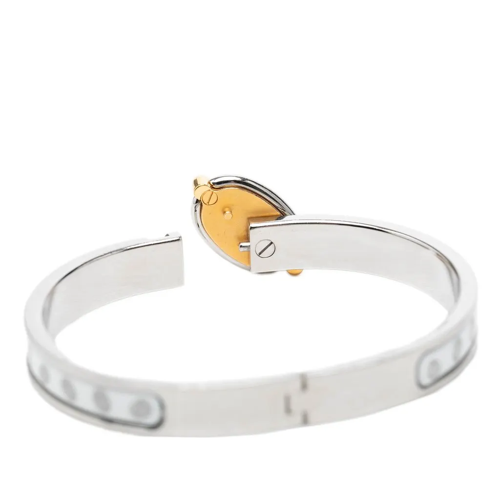 Hermès Narrow Chaine d Ancre Maillon Enamel Clic Bracelet PM White Very good - Box View