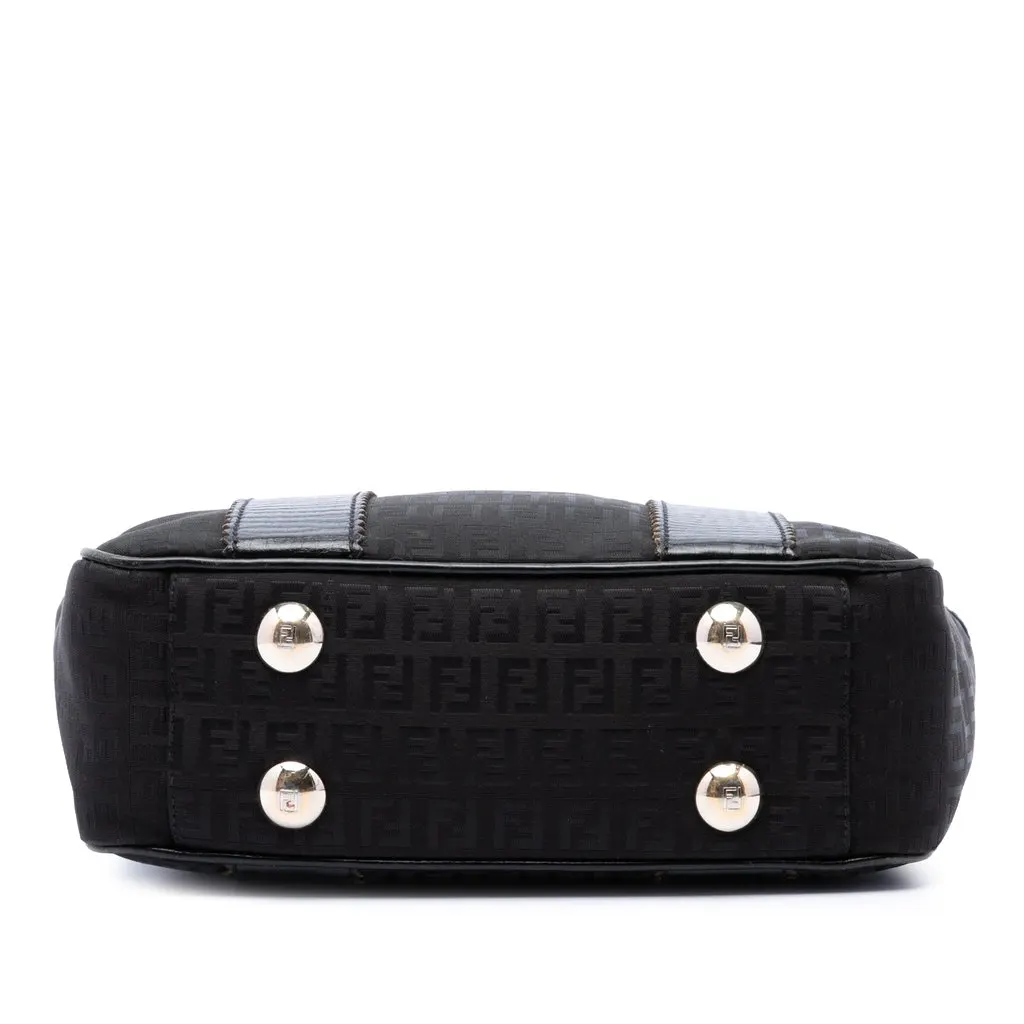 Fendi Zucchino Canvas Tote Black Canvas Good - Inside View