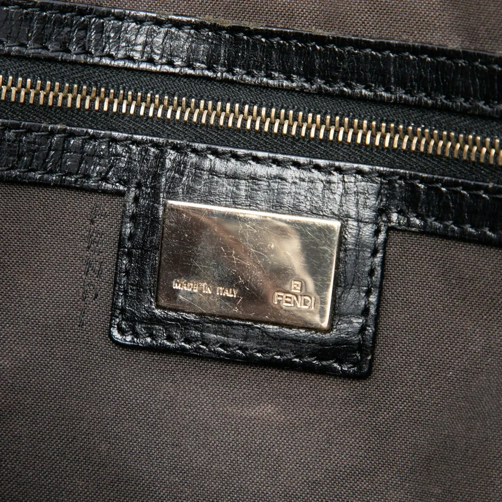 Fendi Zucchino Canvas Tote Black Canvas Good - Box View