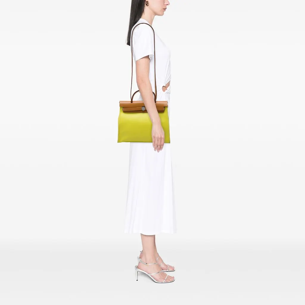 Hermès Toile H Berline Herbag Zip 31 Yellow Canvas Very good - Box View