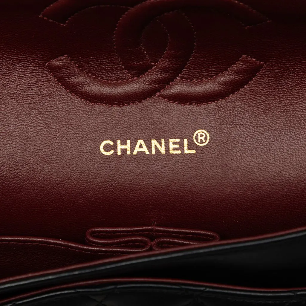Chanel Medium Classic Lambskin Double Flap Black Leather Very good - Box View