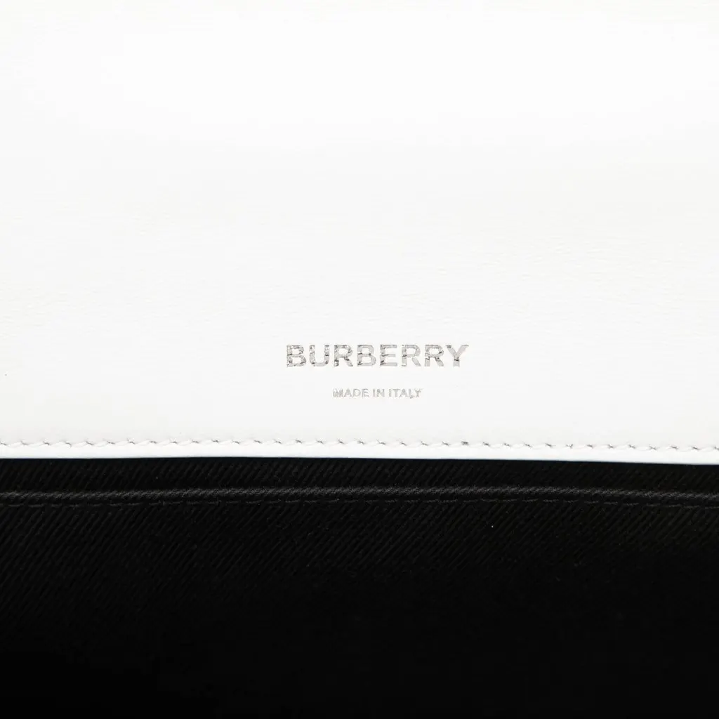 Burberry Small Quilted Coated Canvas Lola Crossbody White Very good - Box View
