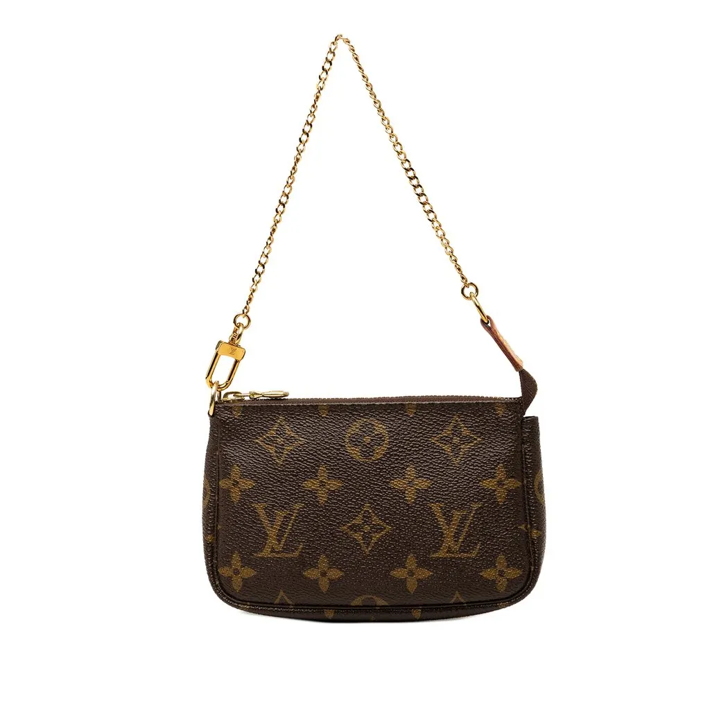 Louis Vuitton Monogram Mini Pochette Accessoires Brown Very good - Front View