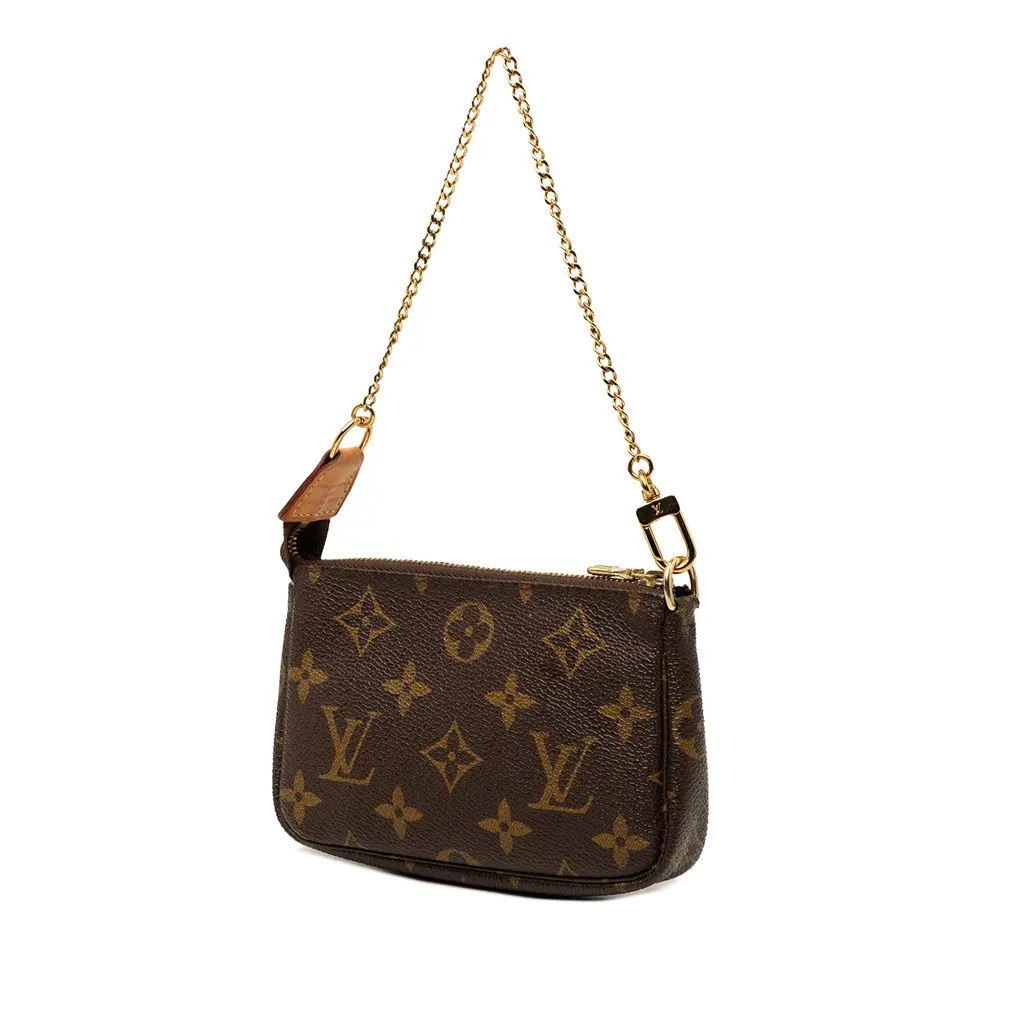 Louis Vuitton Monogram Mini Pochette Accessoires Brown Very good - Back View