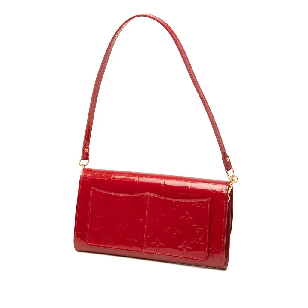 Louis Vuitton Monogram Vernis Rossmore MM Red Leather Very good - Back View