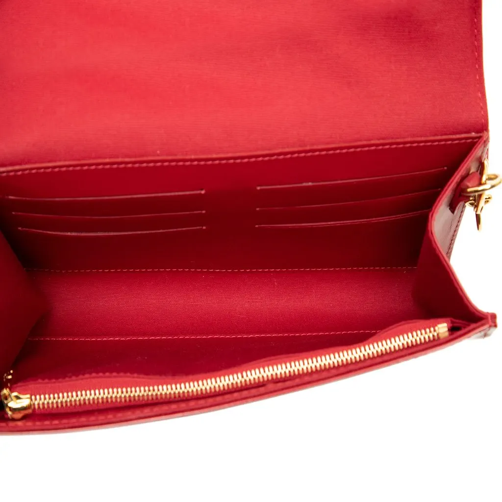 Louis Vuitton Monogram Vernis Rossmore MM Red Leather Very good - Model View