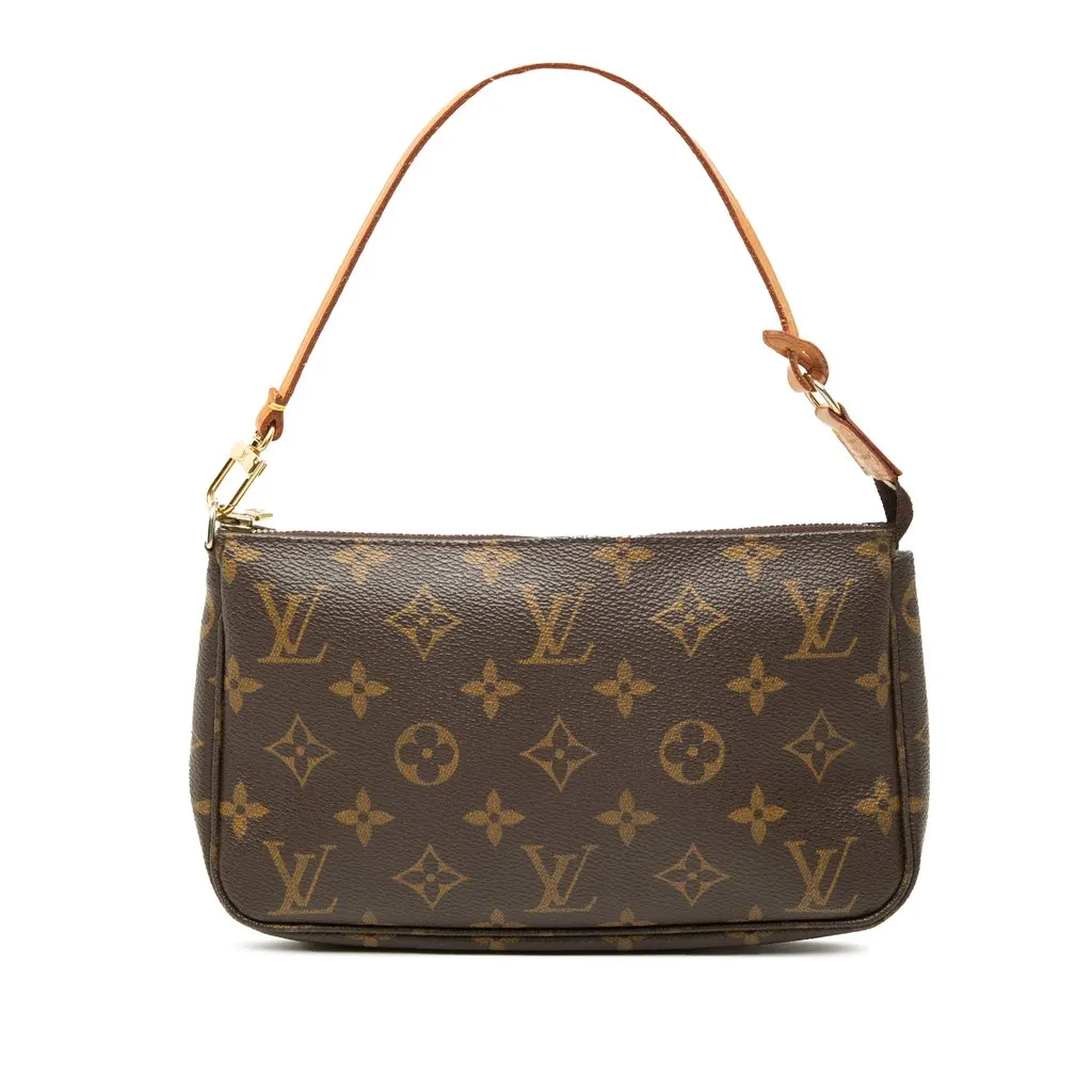 Louis Vuitton Monogram Pochette Accessoires Brown Very good - Front View