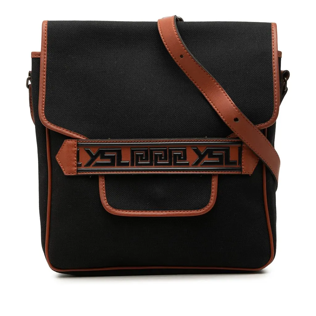 Saint Laurent Canvas Crossbody Black Canvas Very good - Front View