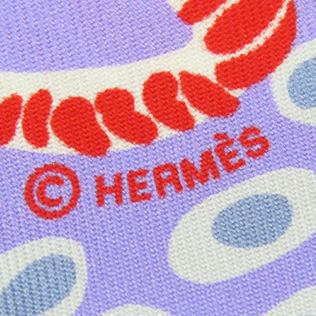 Hermès Under the Waves Twilly Silk Scarf Purple Very good - Box View