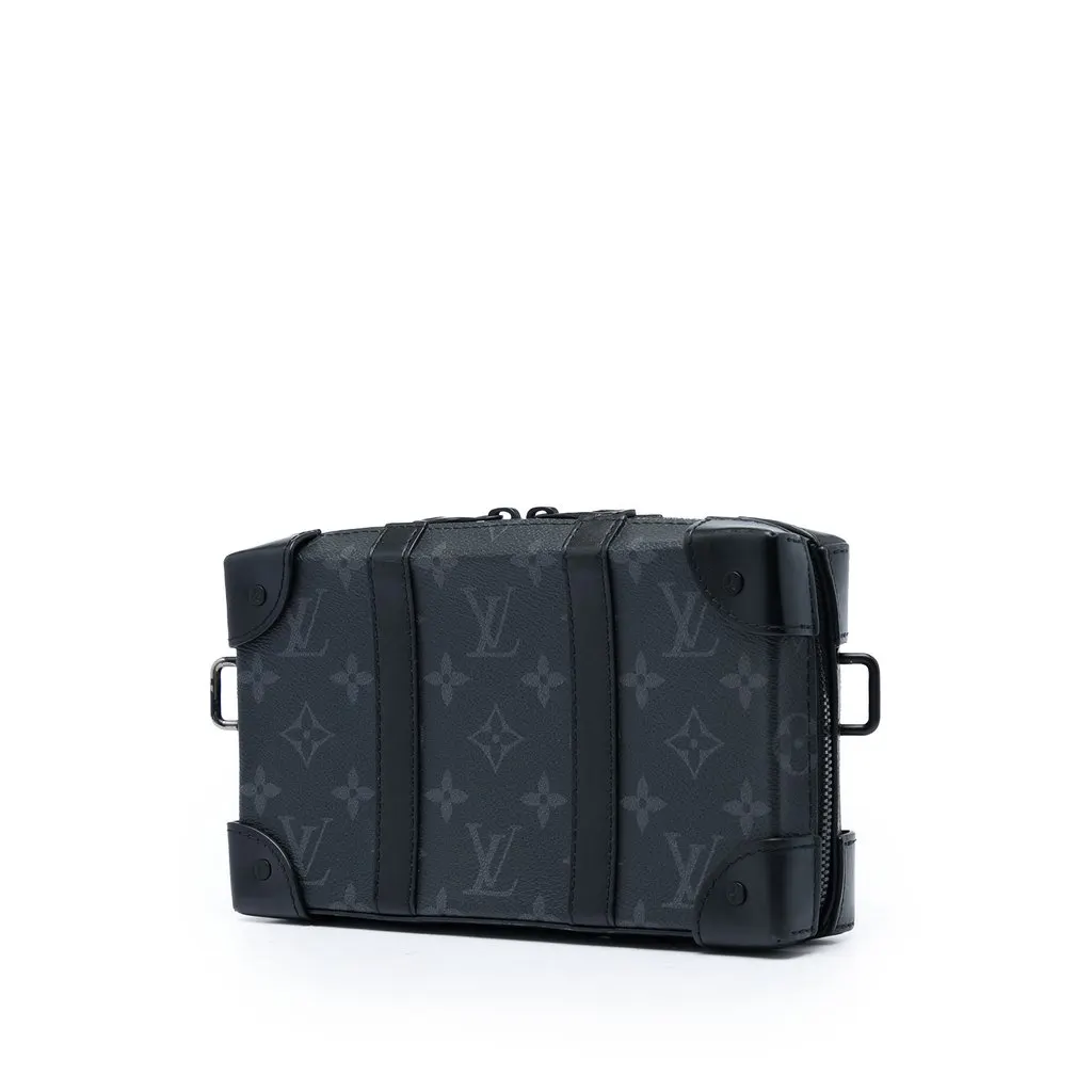 Louis Vuitton Monogram Eclipse Soft Trunk Wallet Crossbody Black Very good - Back View