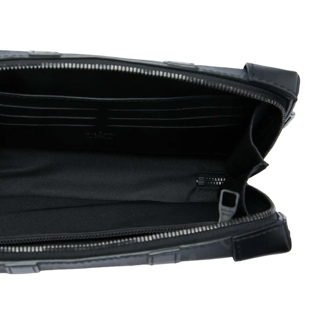 Louis Vuitton Monogram Eclipse Soft Trunk Wallet Crossbody Black Very good - Model View