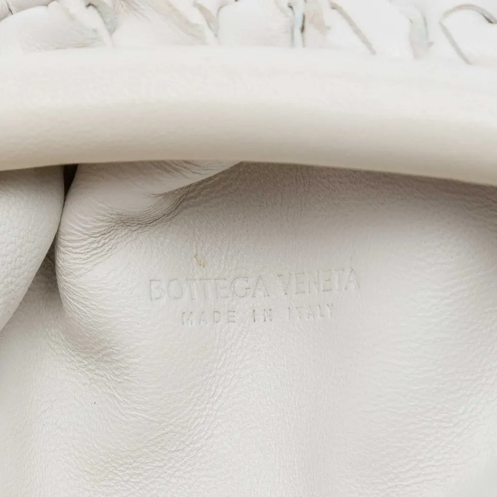 Bottega Veneta Nappa Intrecciato The Mini Pouch Crossbody White Leather Very good - Box View
