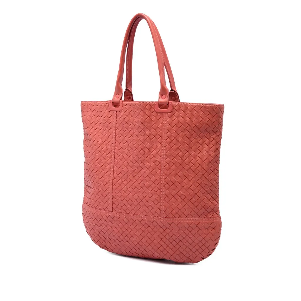 Bottega Veneta Nappa Intrecciato Tote Orange Leather Good - Back View
