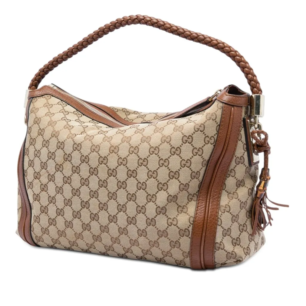 Gucci Medium GG Canvas Bella Shoulder Bag Beige Very good - Back View