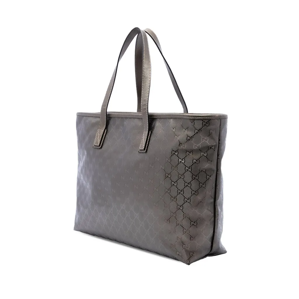 Gucci Large GG Imprime Tote Brown Canvas Good - Back View