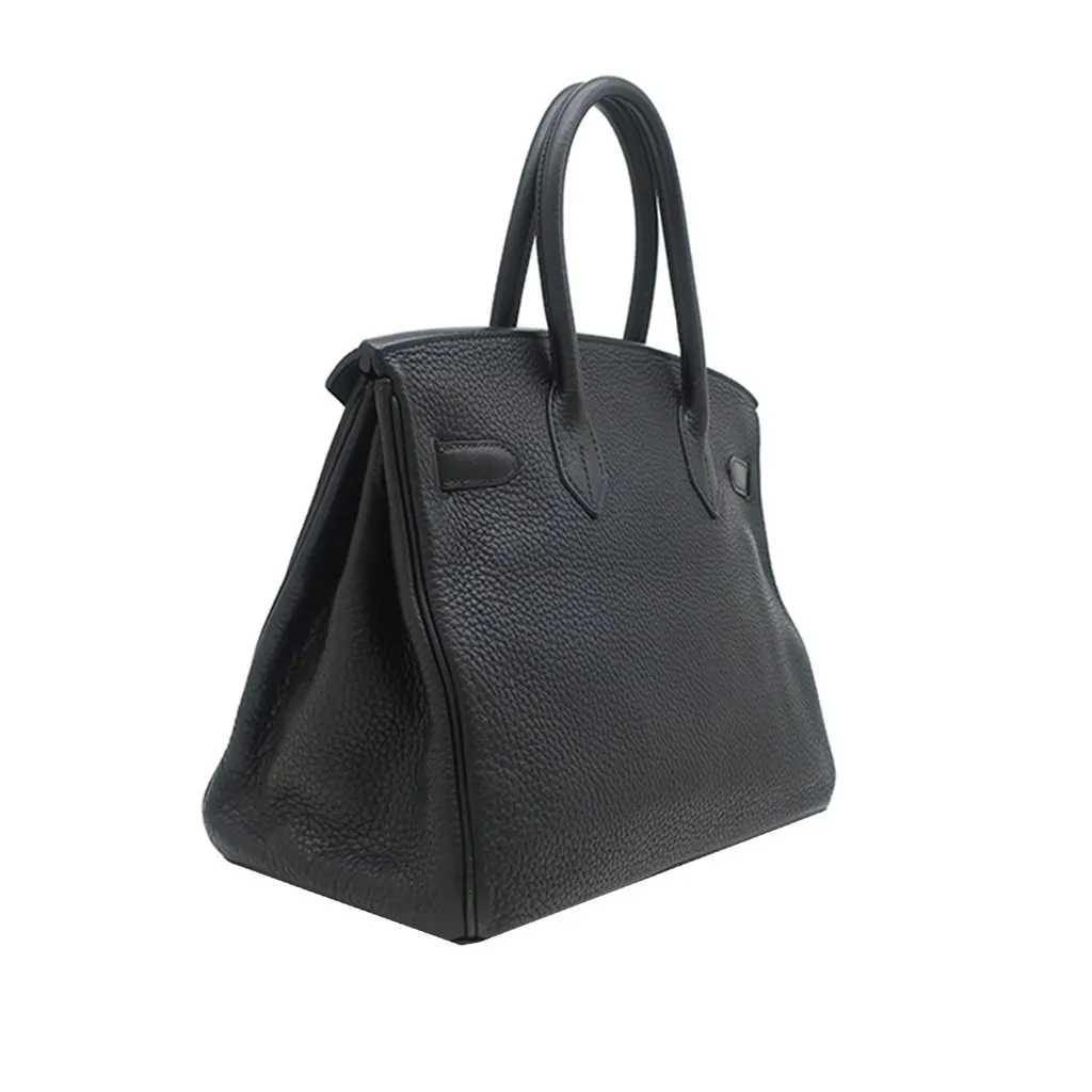 Hermès Clemence Birkin Retourne 30 Black Leather Very good - Back View