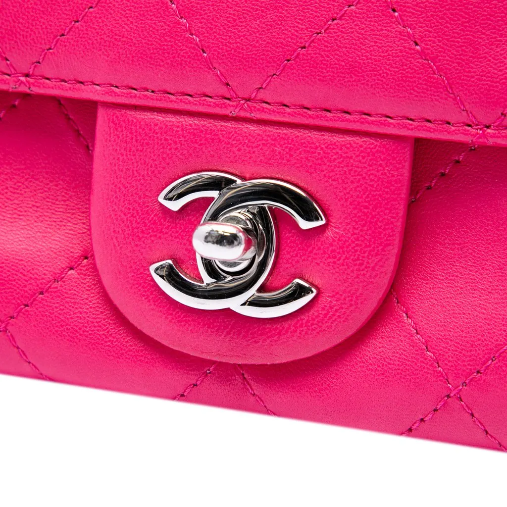 Chanel Jumbo Quilted Lambskin 3 Accordion Double Flap Pink Leather Very good - Box View