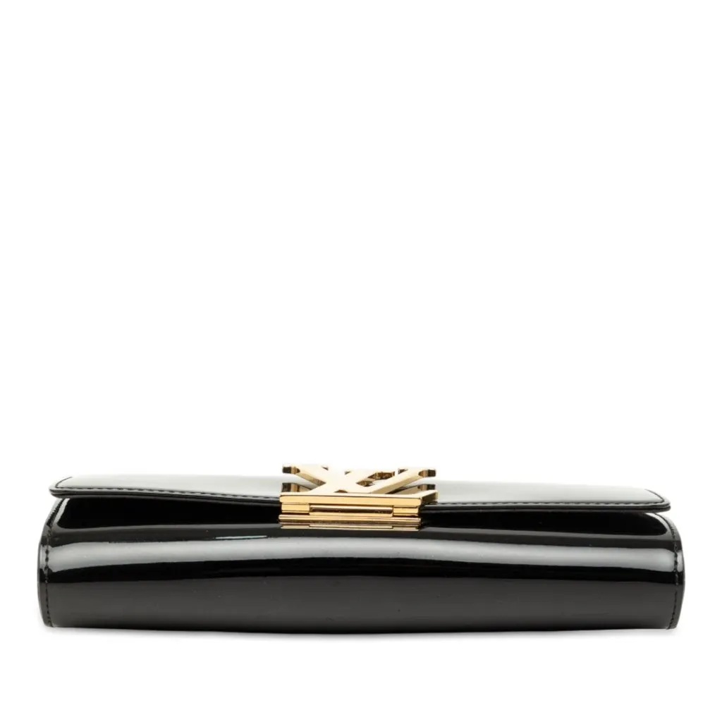 Louis Vuitton Vernis Louise East West Clutch Black Leather Very good - Inside View