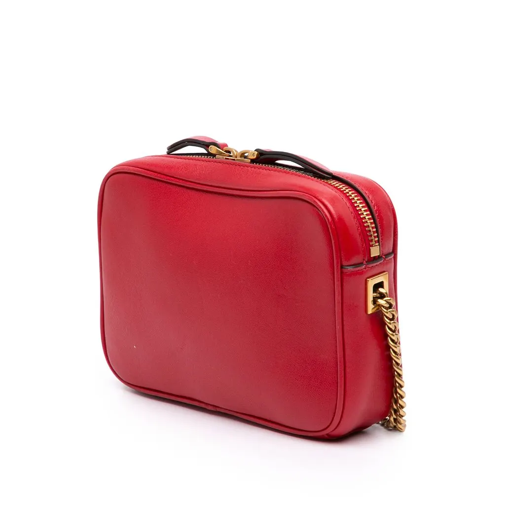 Valentino Bicolor Nappa Vlogo Viva Superstar Camera Chain Bag Red Leather Very good - Back View
