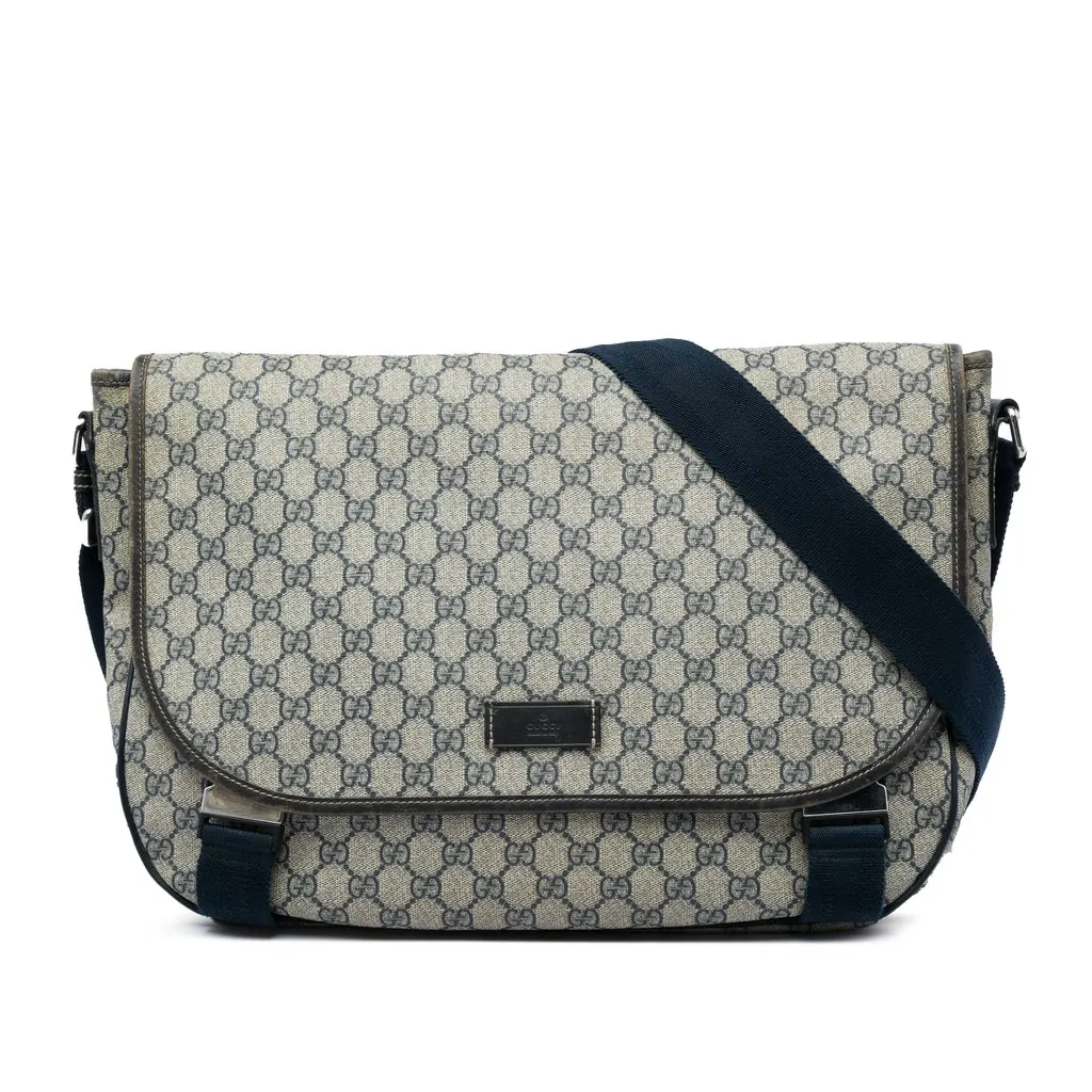 Gucci GG Supreme Messenger Bag Beige Canvas Very good - Front View
