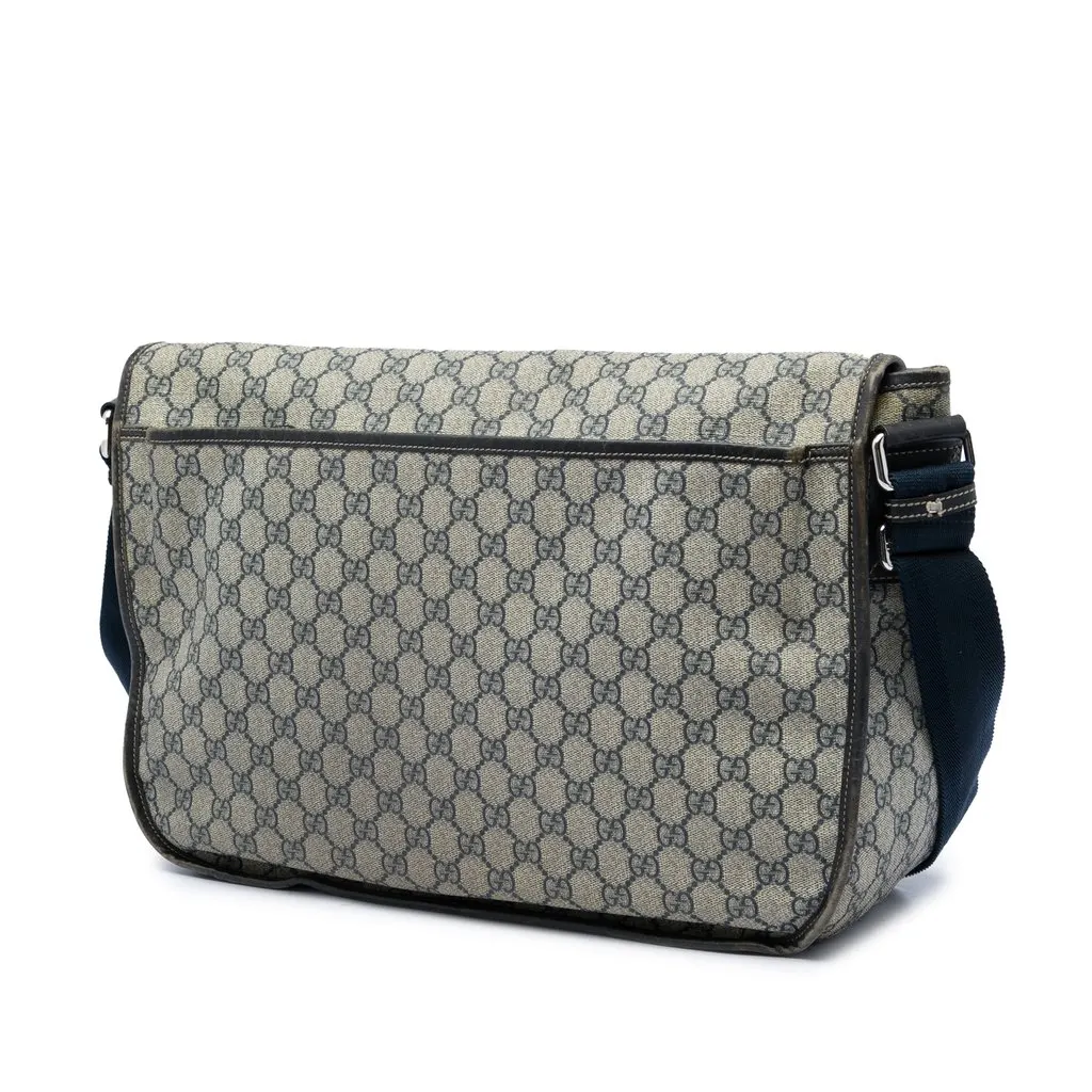 Gucci GG Supreme Messenger Bag Beige Canvas Very good - Back View
