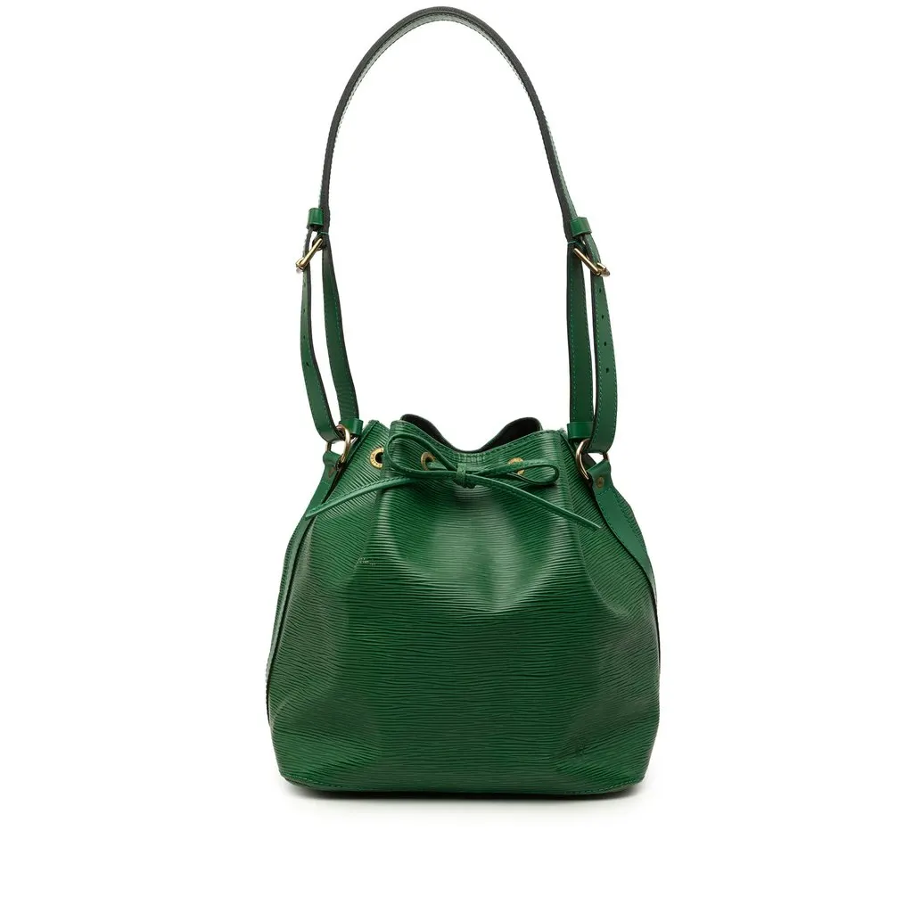 Louis Vuitton Epi Petit Noe Green Leather Very good - Front View